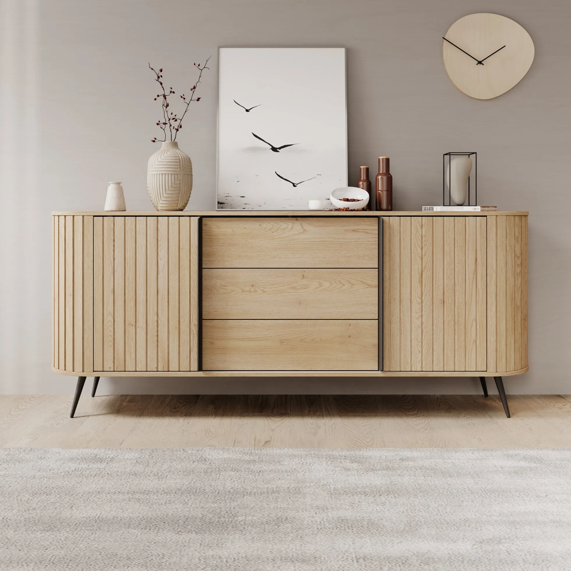 Loro - Dressoir - Eikenpatroon - 196x40x82 cm