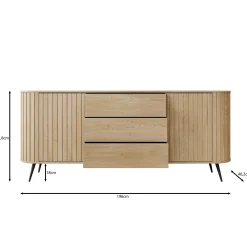Loro - Dressoir - Eikenpatroon - 196x40x82 cm