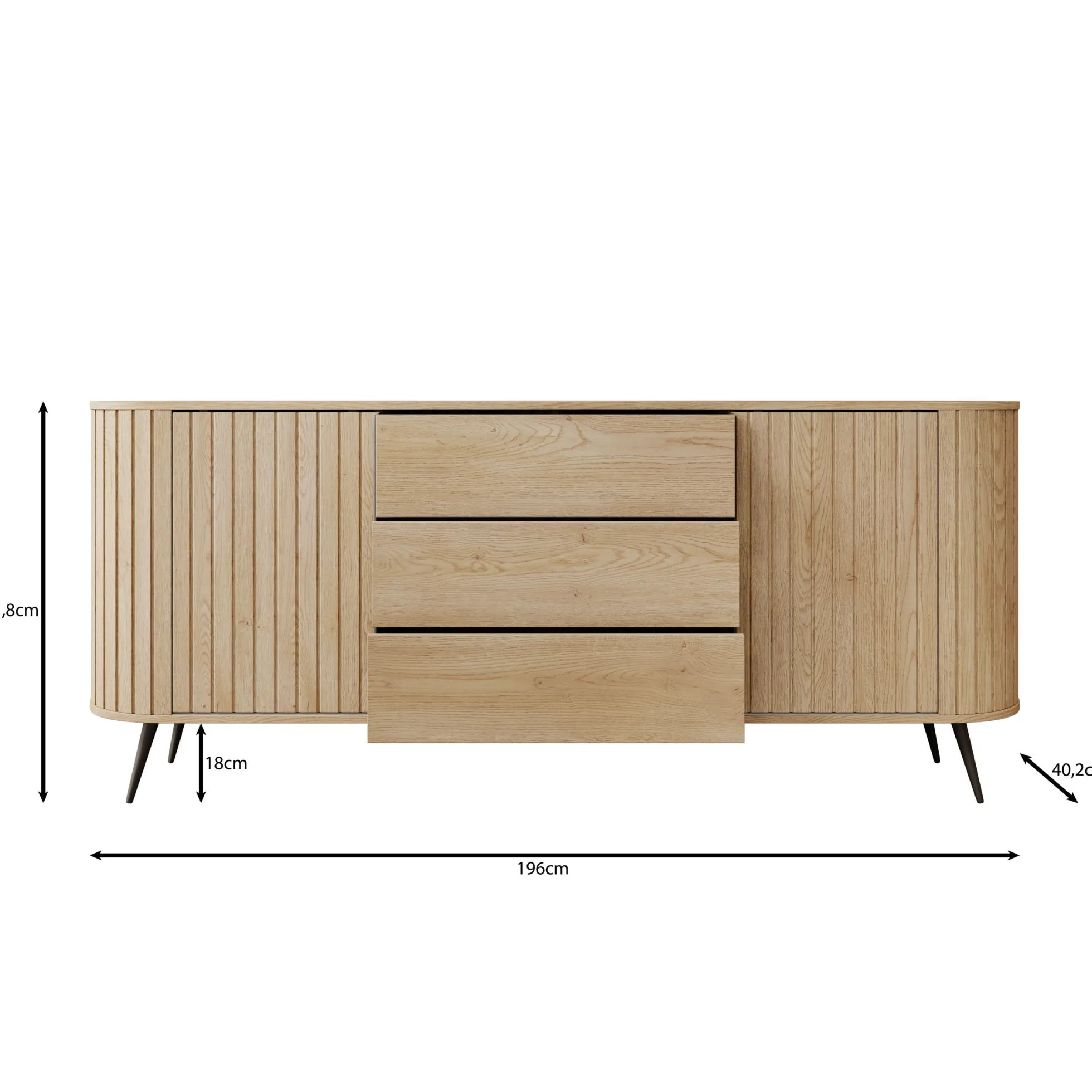 Loro - Dressoir - Eikenpatroon - 196x40x82 cm