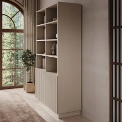 Lucera - Boekenkast - Beige - 100x42x173 cm