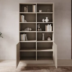 Lucera - Boekenkast - Beige - 100x42x173 cm