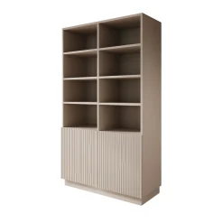 Lucera - Boekenkast - Beige - 100x42x173 cm
