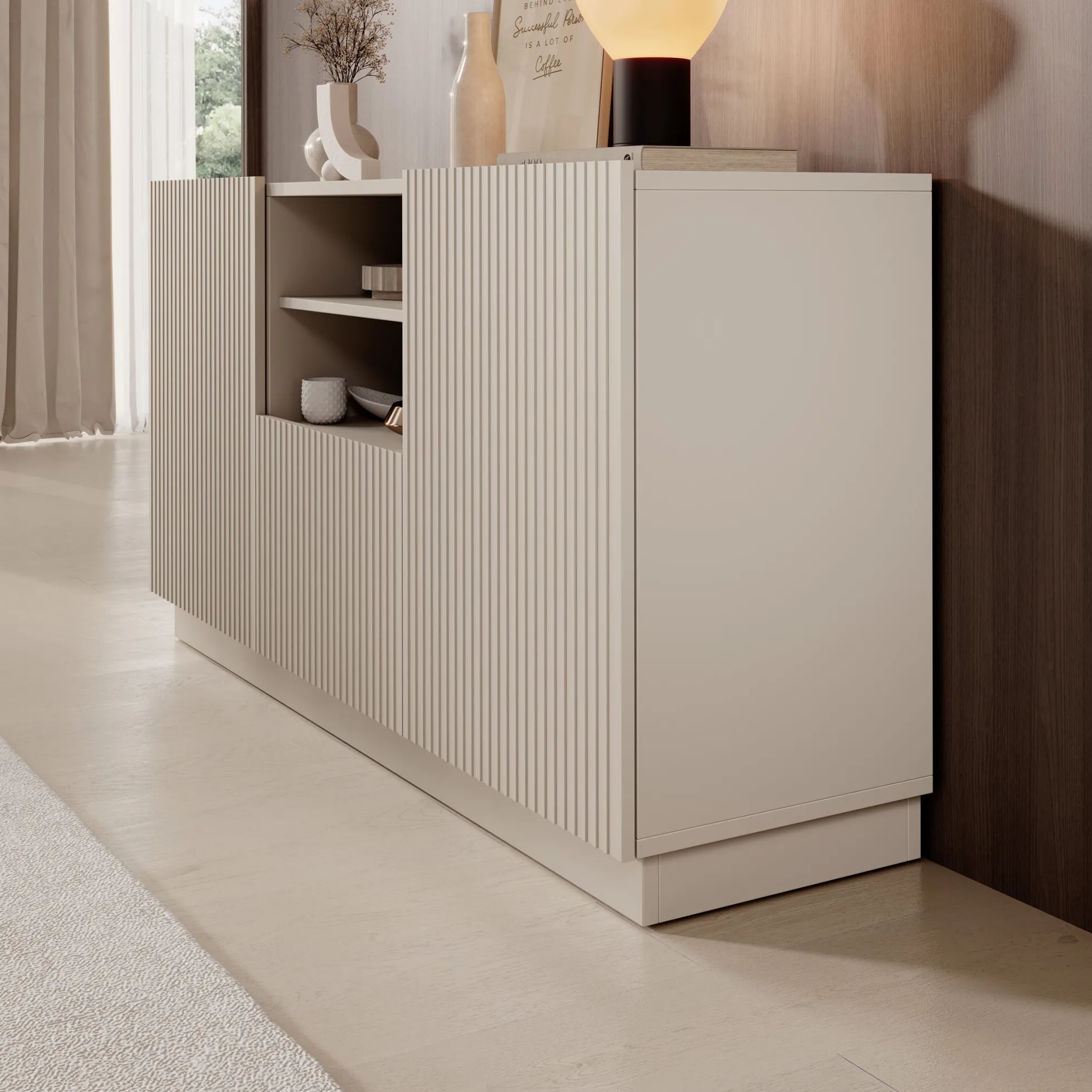 Lucera - Dressoir - Beige - 150x42x78 cm