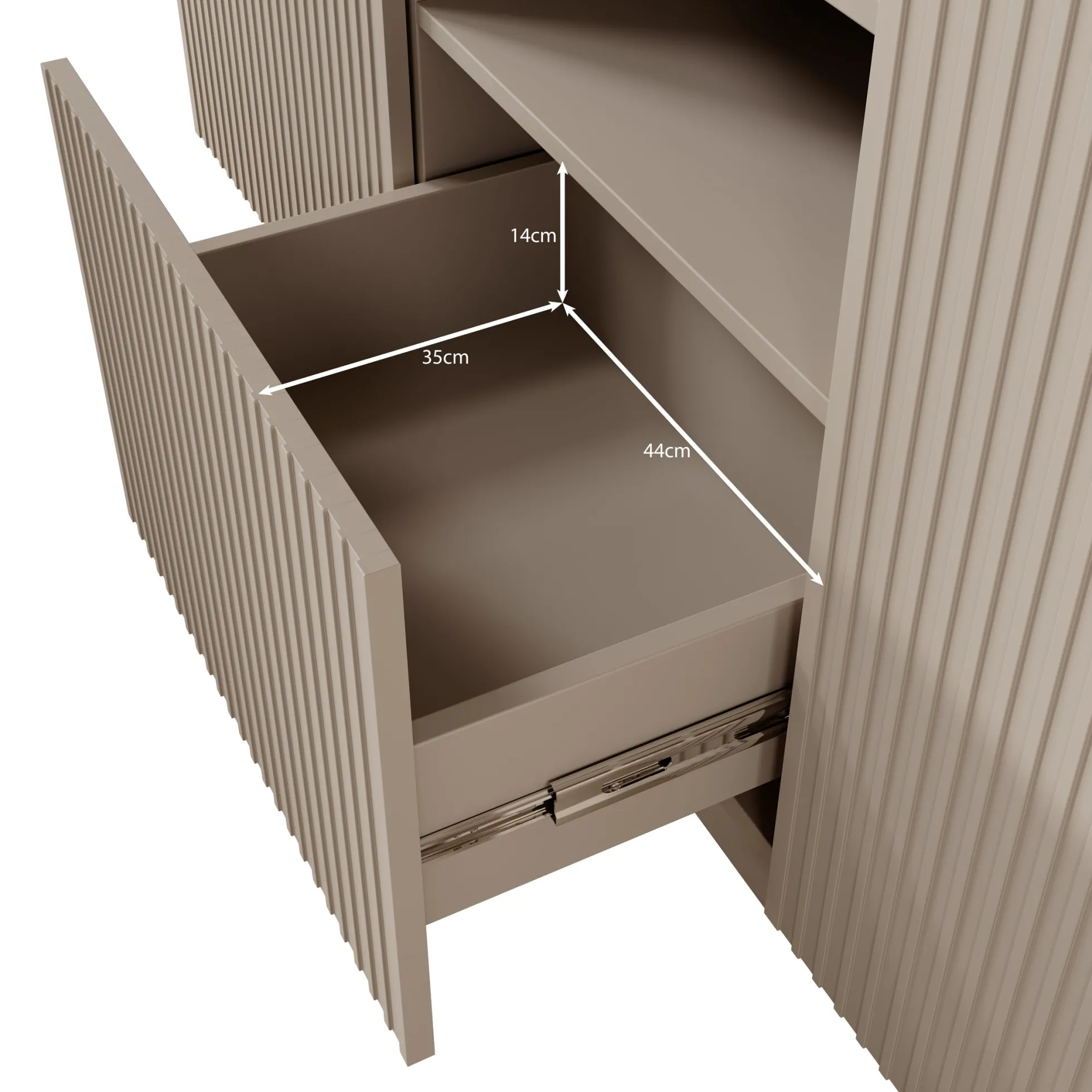 Lucera - Dressoir - Beige - 150x42x78 cm