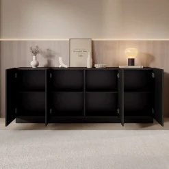 Lucera - Dressoir - Zwart - 200x42x78 cm