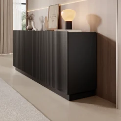 Lucera - Dressoir - Zwart - 200x42x78 cm