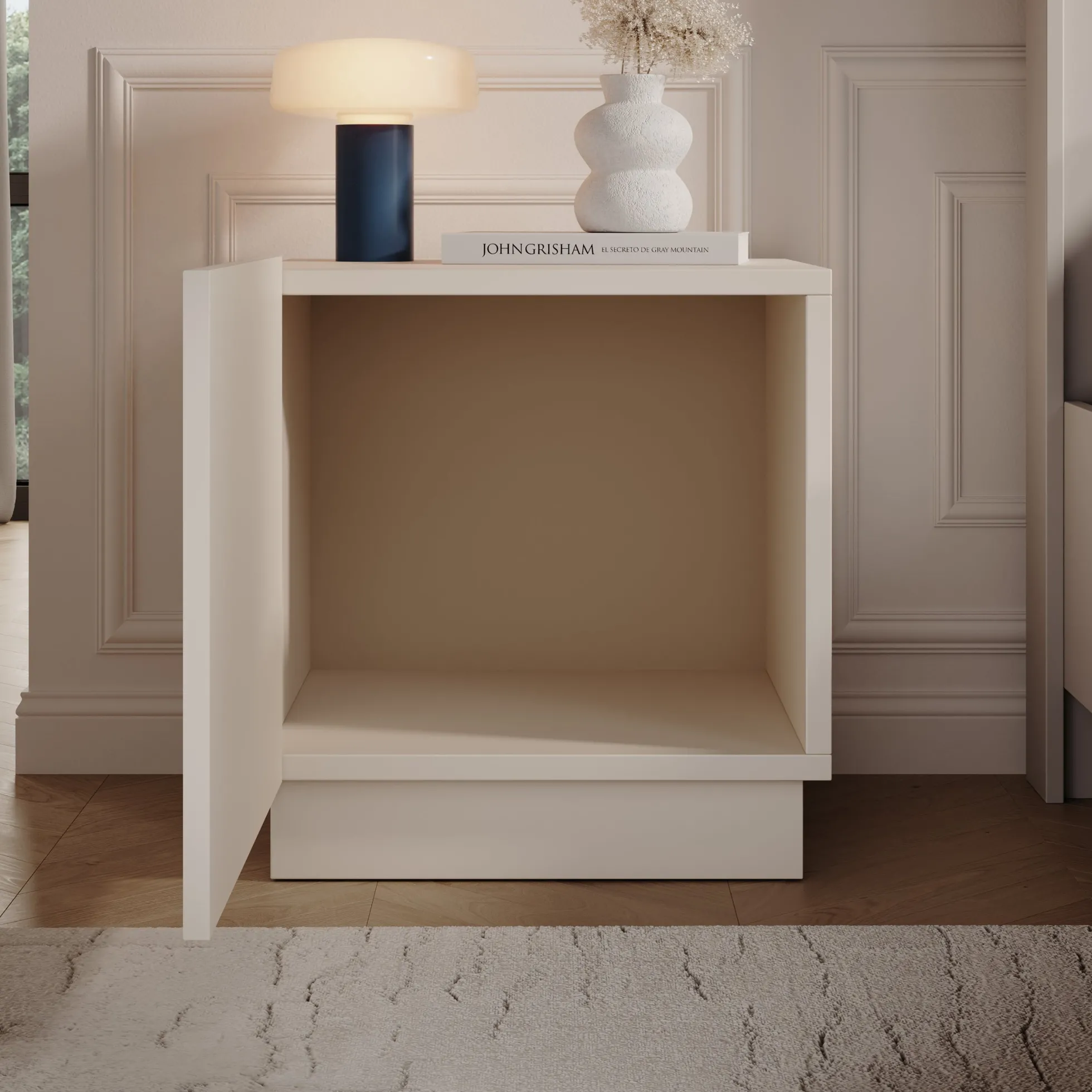 Lucera - Nachtkastje - Beige - 45x42x47 cm