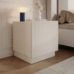 Lucera - Nachtkastje - Beige - 45x42x47 cm