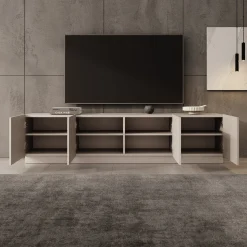Lucera - TV-Meubel - Beige - 200x42x48 cm