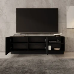Lucera - TV-Meubel - Zwart - 150x42x48 cm
