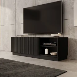 Lucera - TV-Meubel - Zwart - 150x42x48 cm