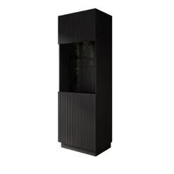 Lucera - Vitrinekast - Zwart - 60x42x178 cm