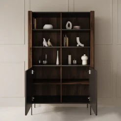 Lux - Boekenkast - Zwart - 105x40x167 cm