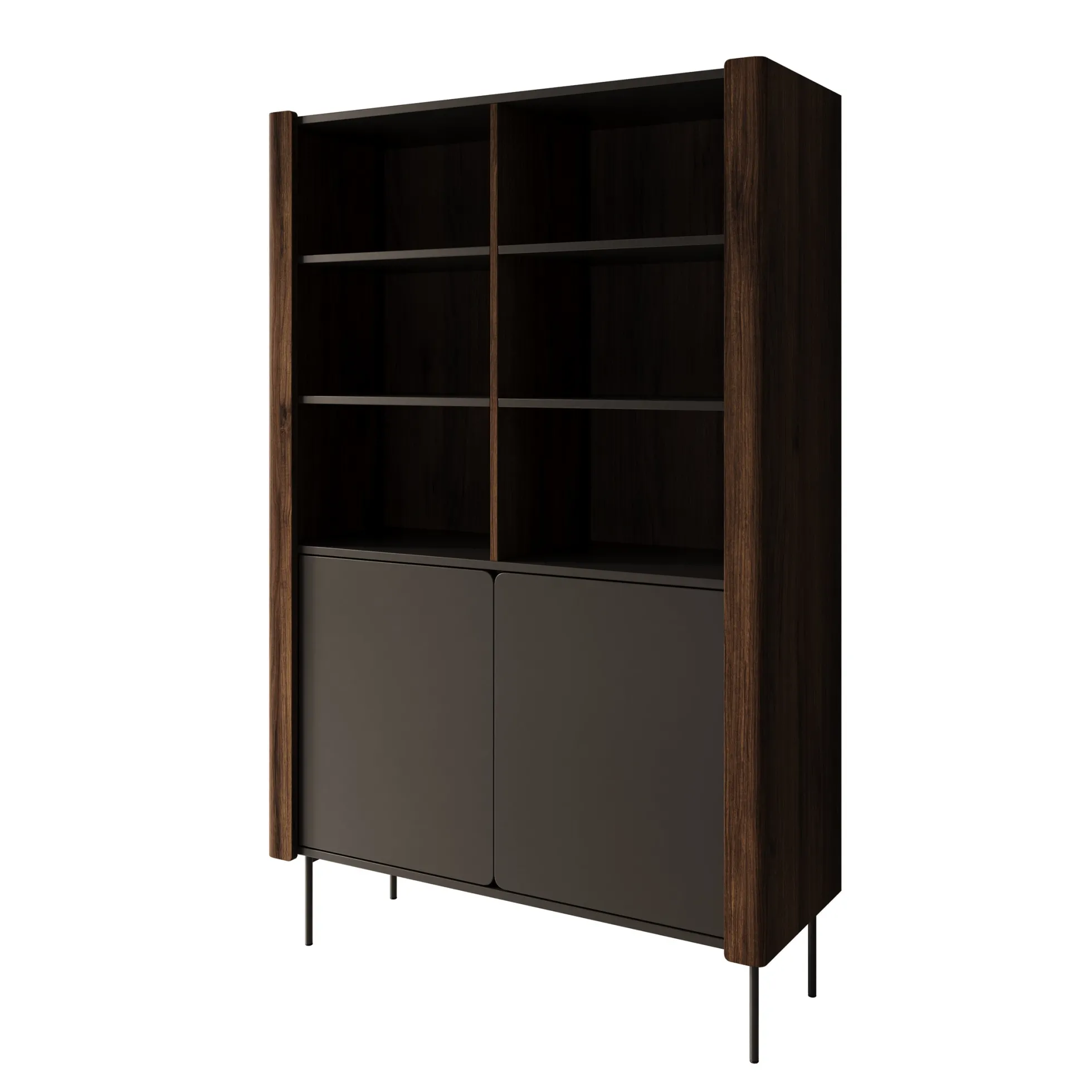Lux - Boekenkast - Zwart - 105x40x167 cm