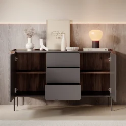 Lux - Dressoir - Zwart - 142x40x83 cm