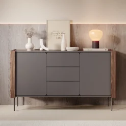 Lux - Dressoir - Zwart - 142x40x83 cm