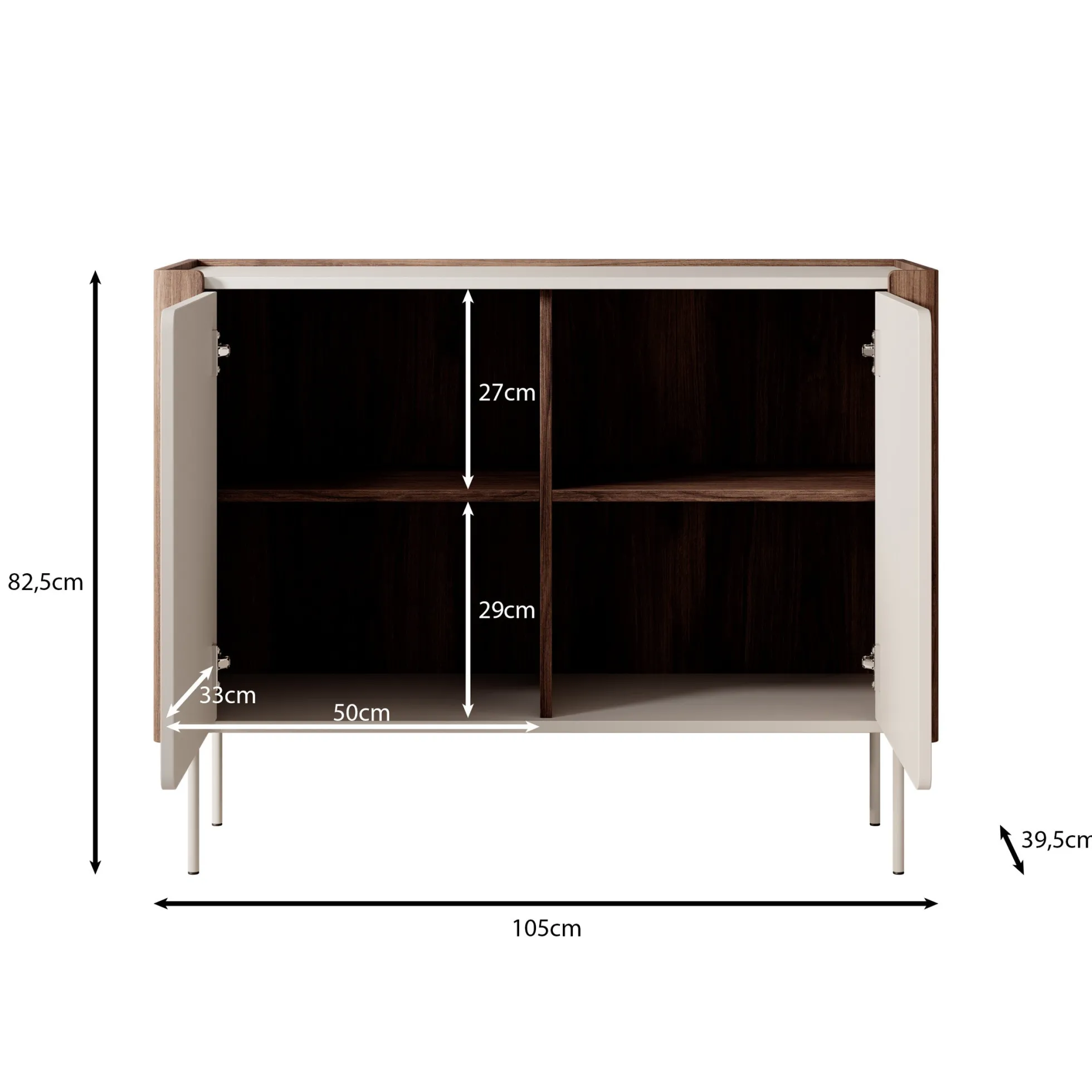 Lux - Dressoir - Zwart - 105x40x83 cm