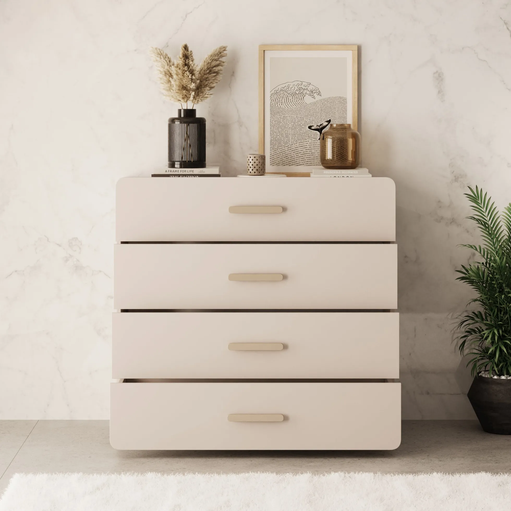 Luzon - Ladekast - Beige - 100x42x92 cm