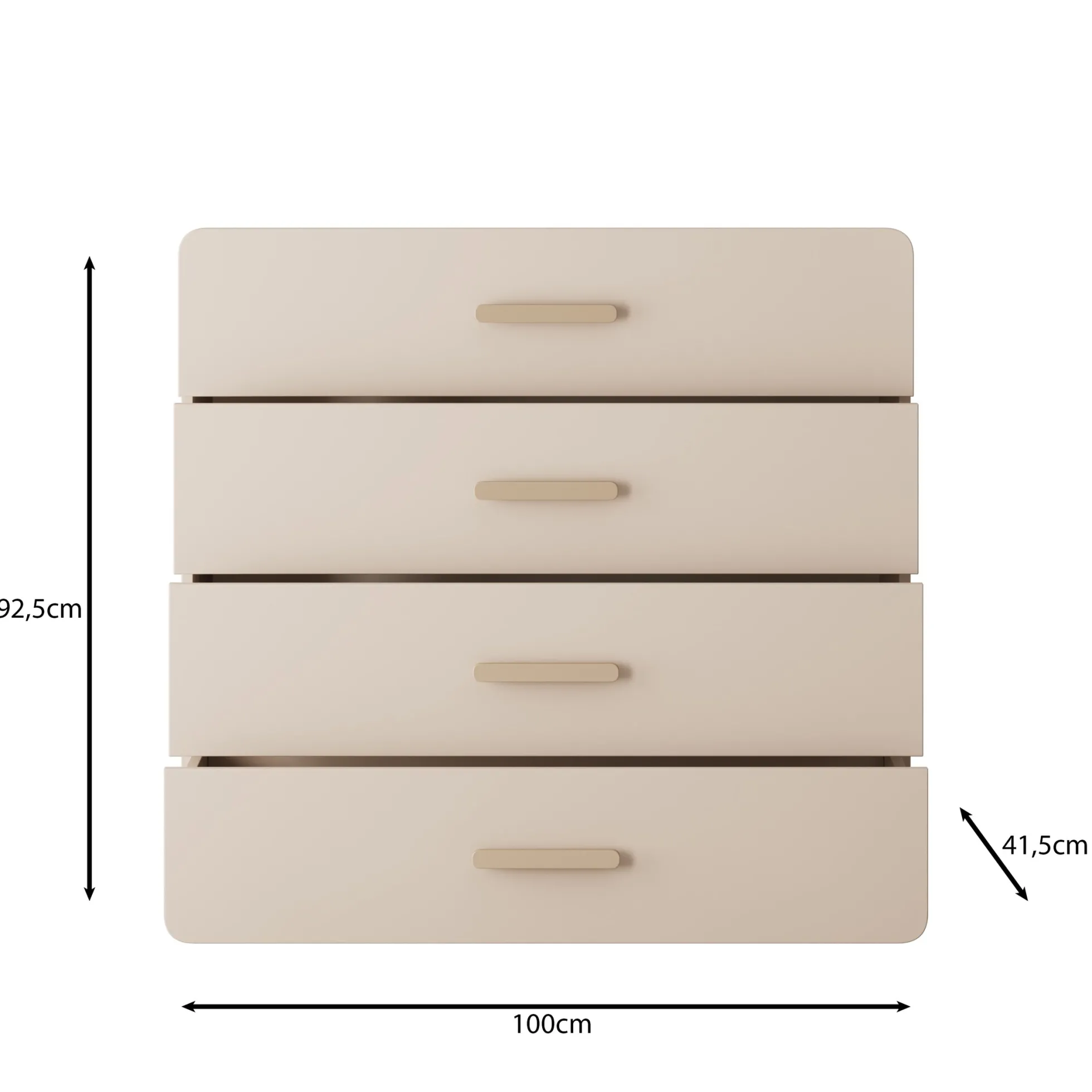 Luzon - Ladekast - Beige - 100x42x92 cm