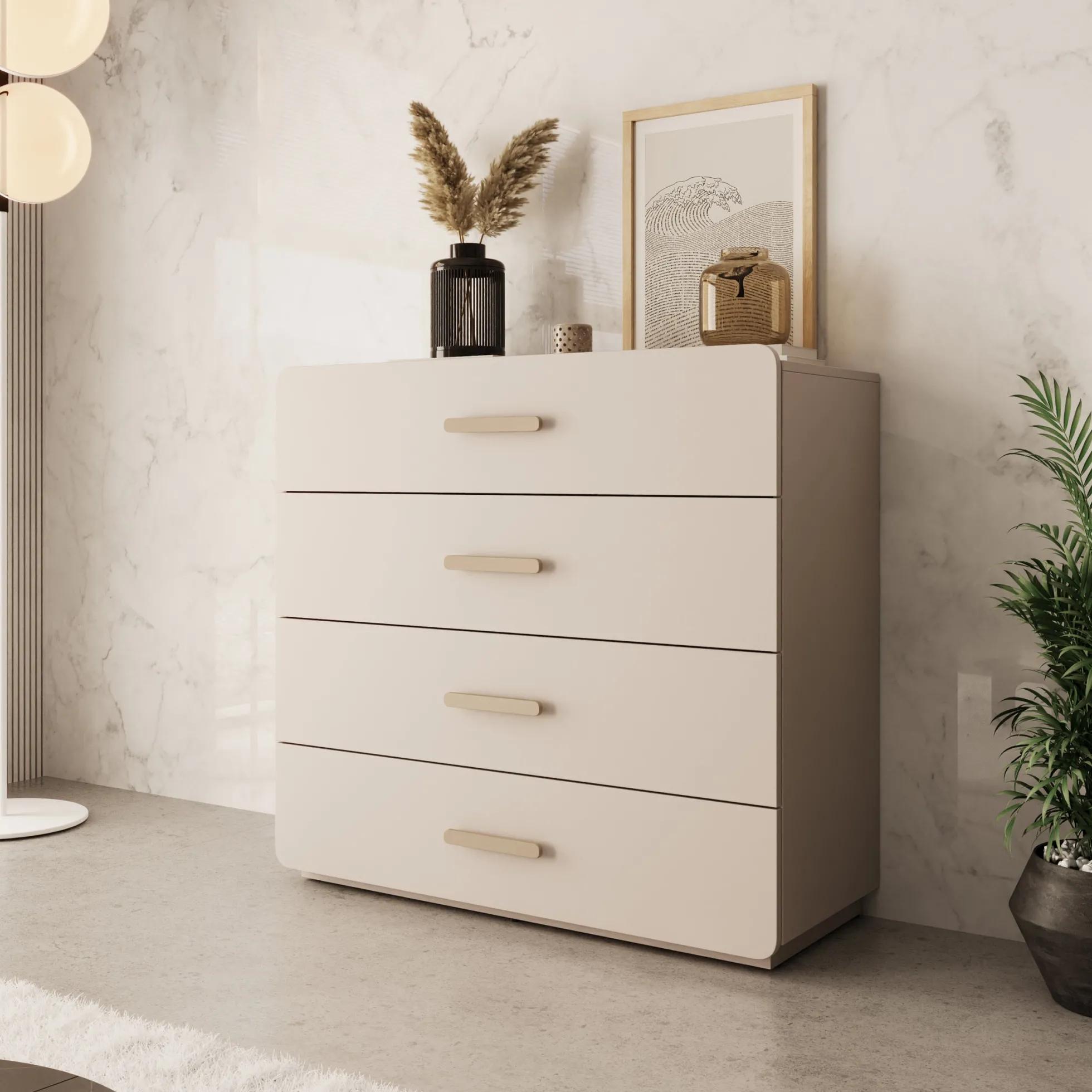 Luzon - Ladekast - Beige - 100x42x92 cm