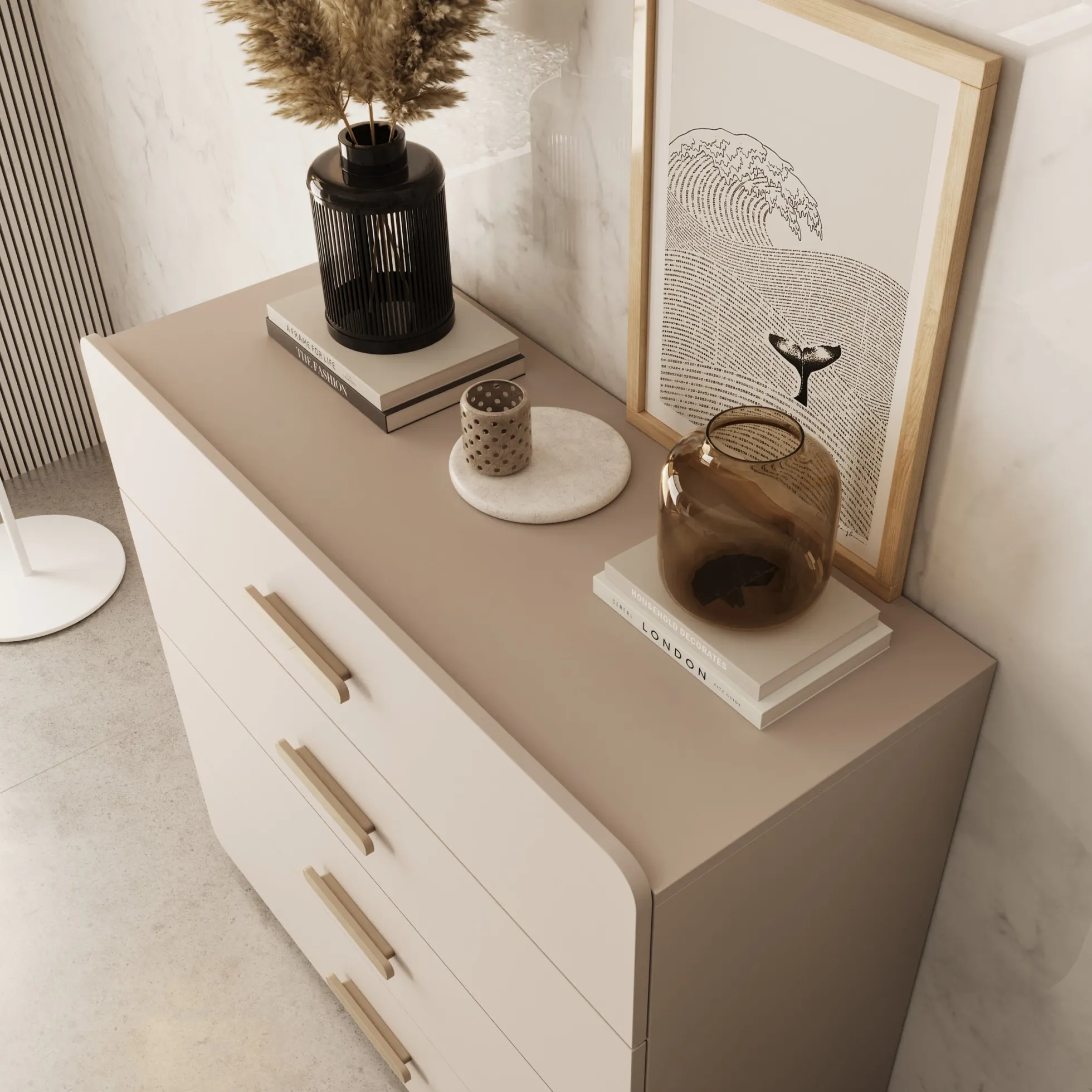 Luzon - Ladekast - Beige - 100x42x92 cm