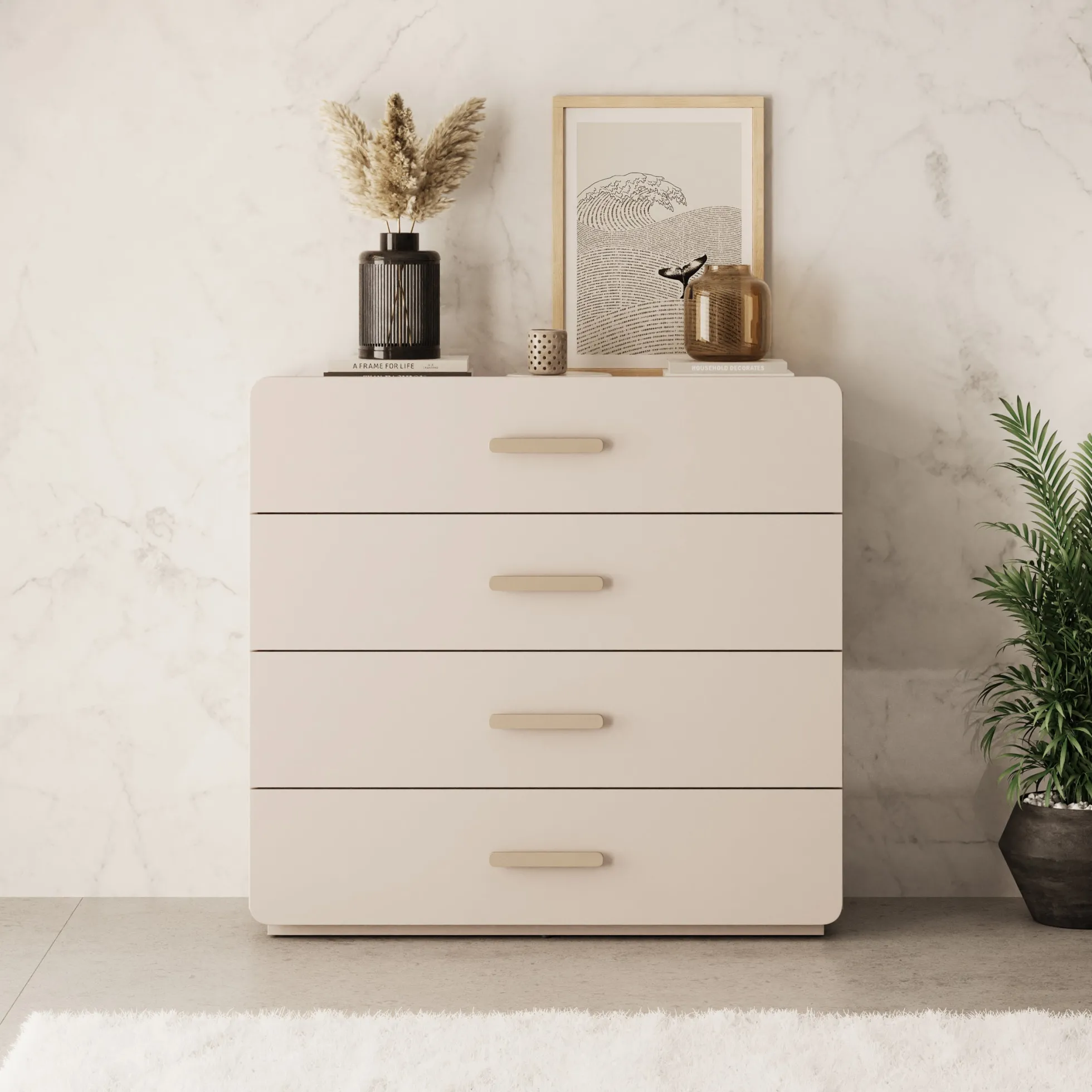 Luzon - Ladekast - Beige - 100x42x92 cm