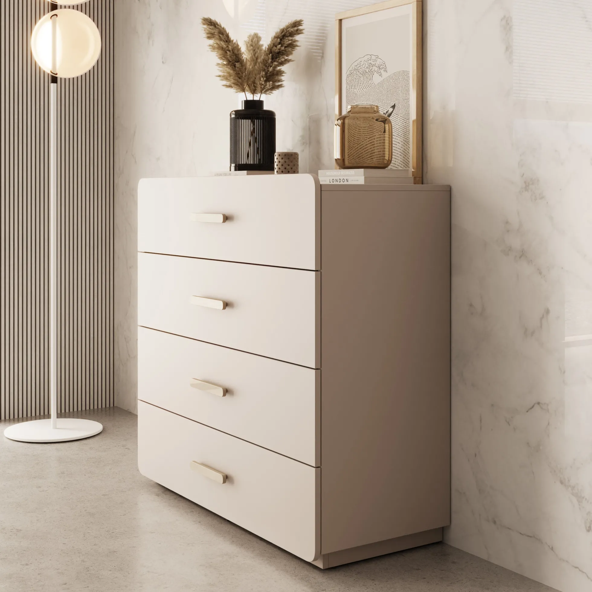 Luzon - Ladekast - Beige - 100x42x92 cm