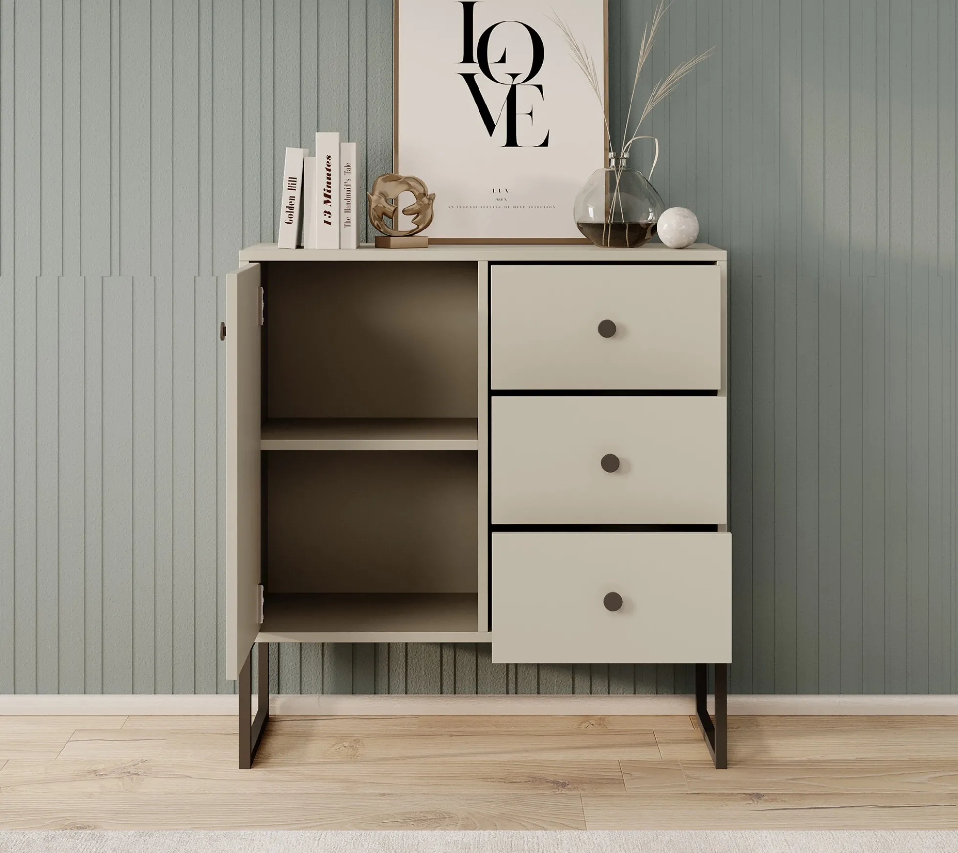 Lyndall 2 - Dressoir - Beige - 77x33x82 cm