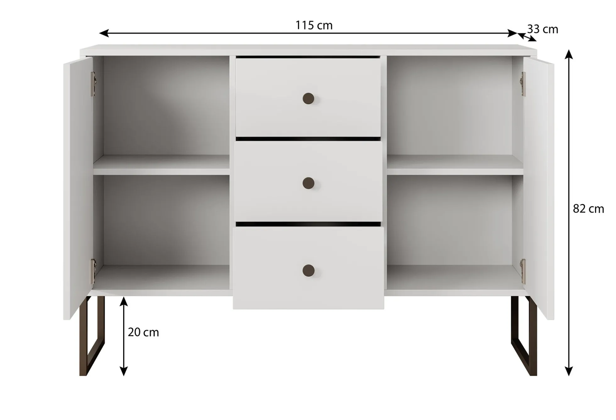 Lyndall 2 - Dressoir - Beige - 115x33x82 cm