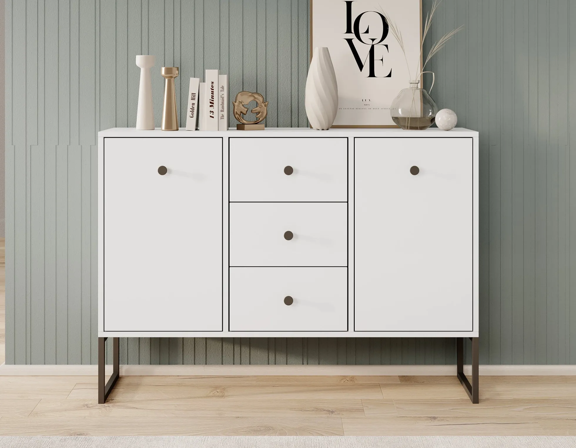 Lyndall 2 - Dressoir - Wit - 115x33x82 cm