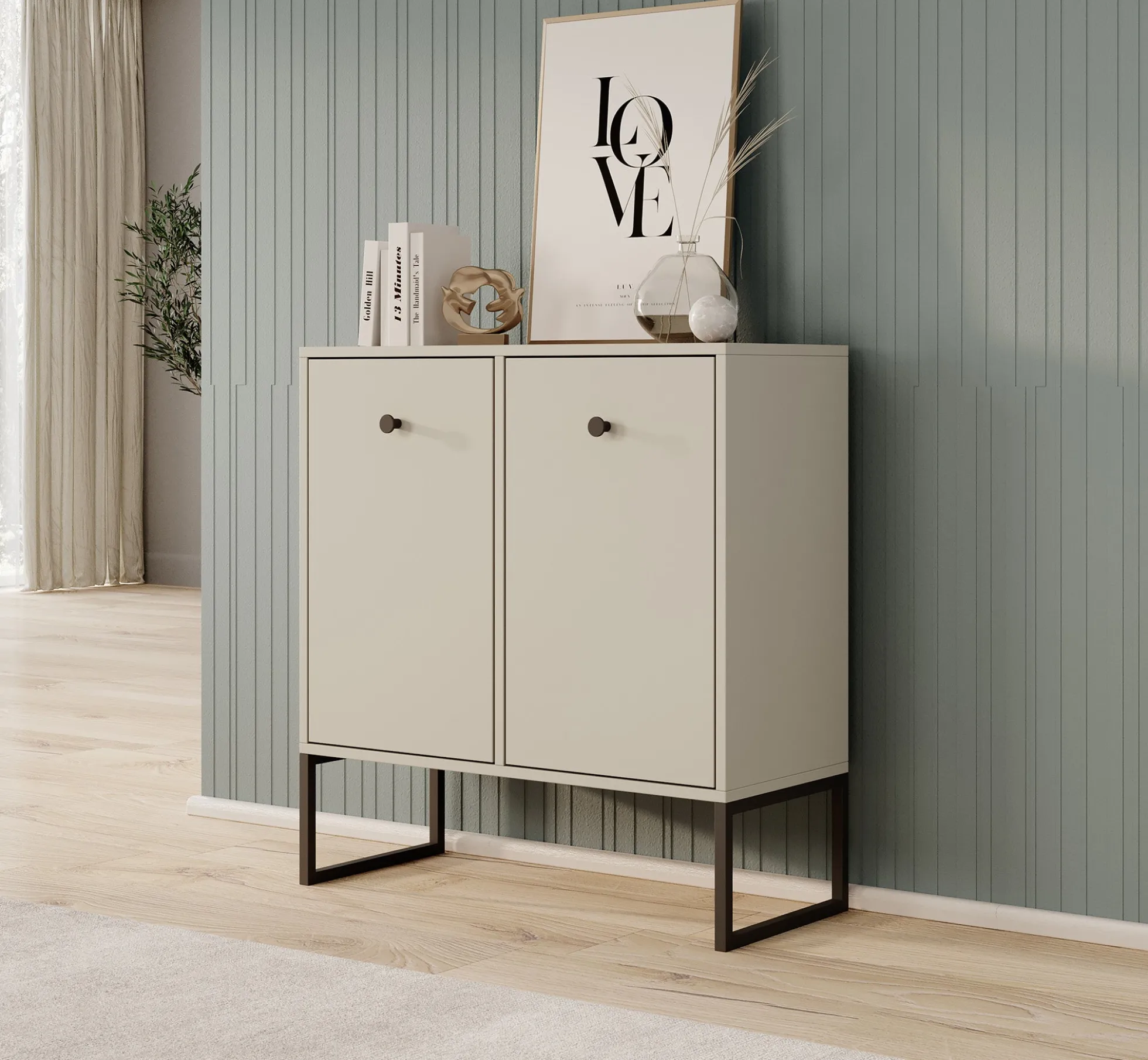 Lyndall - Dressoir - Beige - 77x33x82 cm