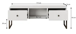 Lyndall - TV-Meubel met 2 lades - Beige - 115 cm