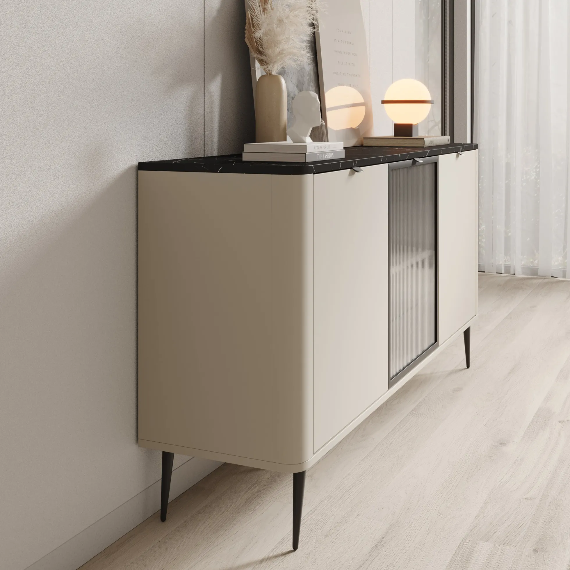 Mace 3 - Dressoir - Beige - 160x40x82 cm