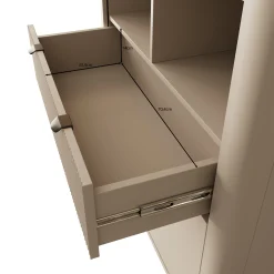 Mace - Boekenkast - Beige - 90x40x163 cm
