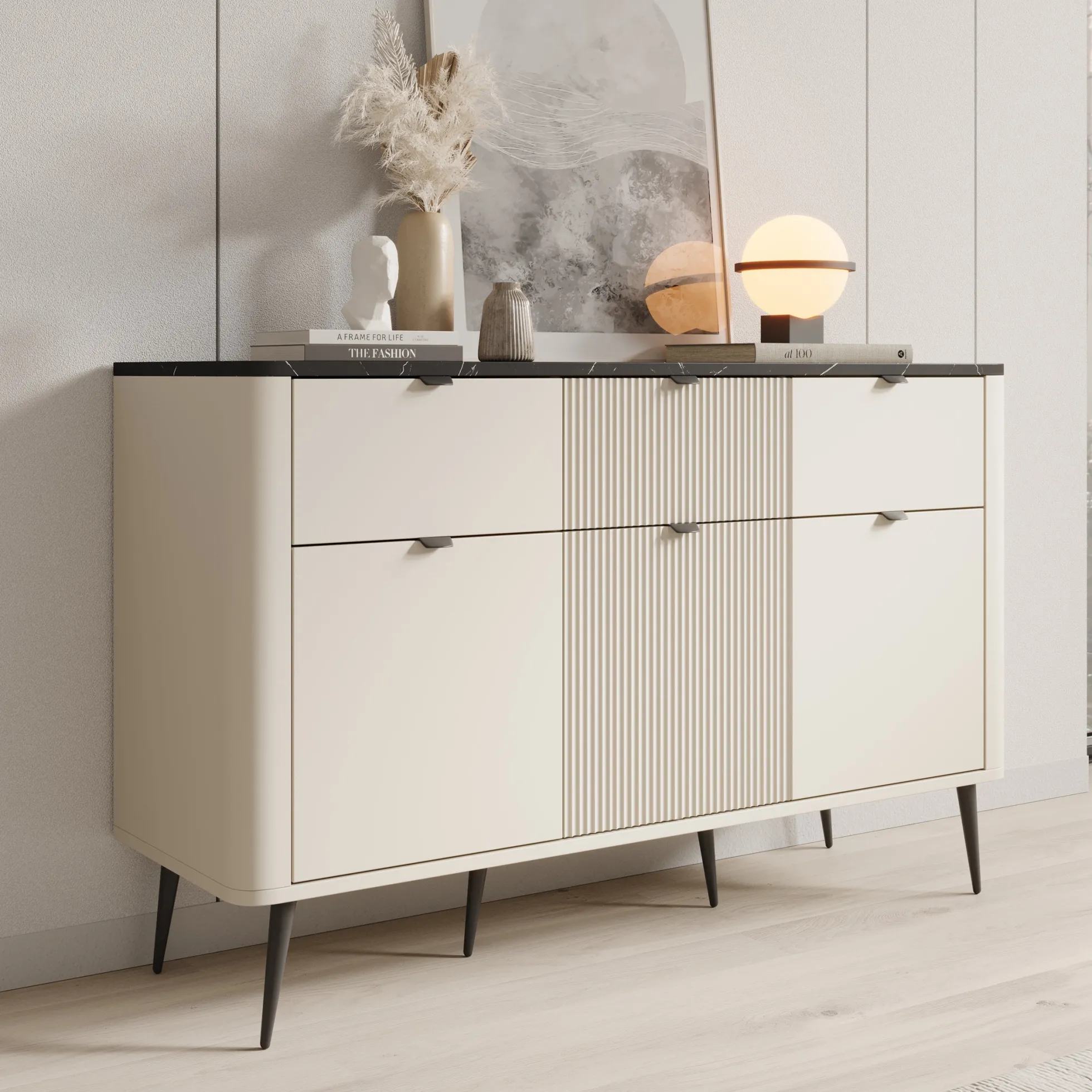 Mace - Dressoir - Beige - 130x40x82 cm