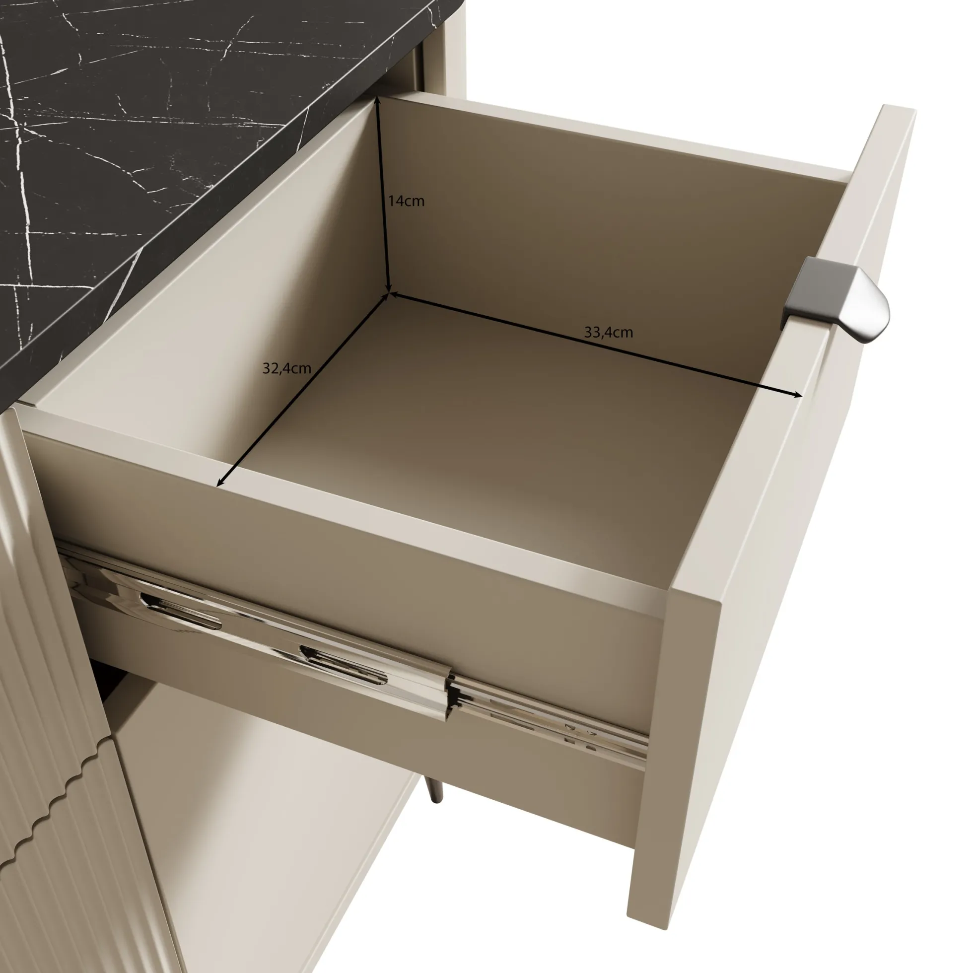 Mace - Dressoir - Beige - 130x40x82 cm