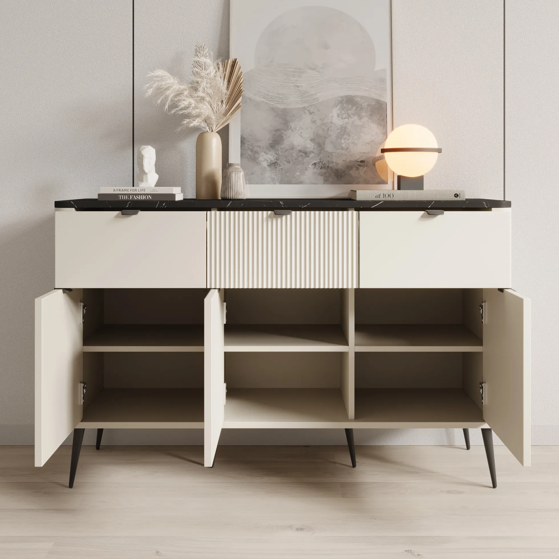 Mace - Dressoir - Beige - 130x40x82 cm