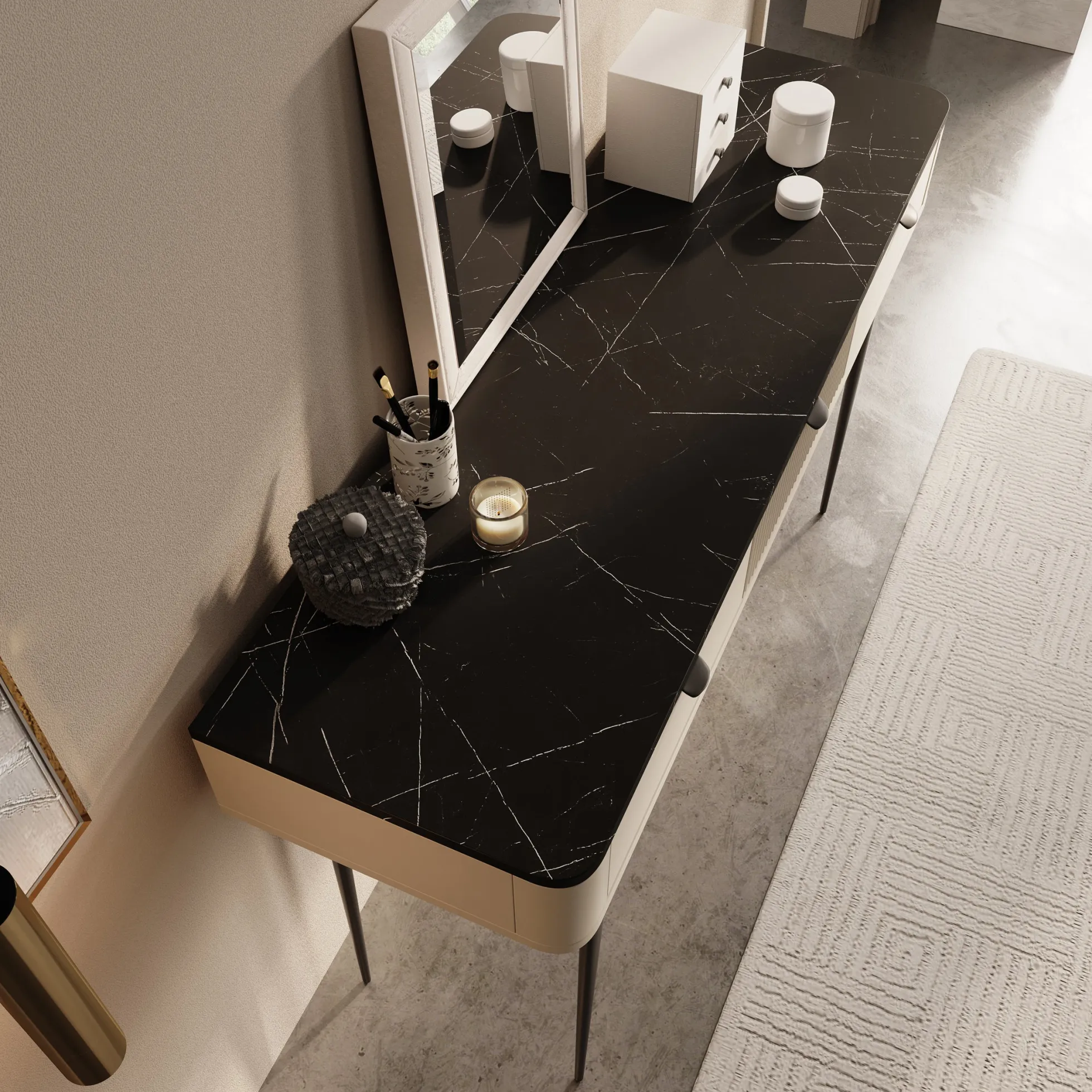 Mace - Kaptafel - Beige - 130x40 cm