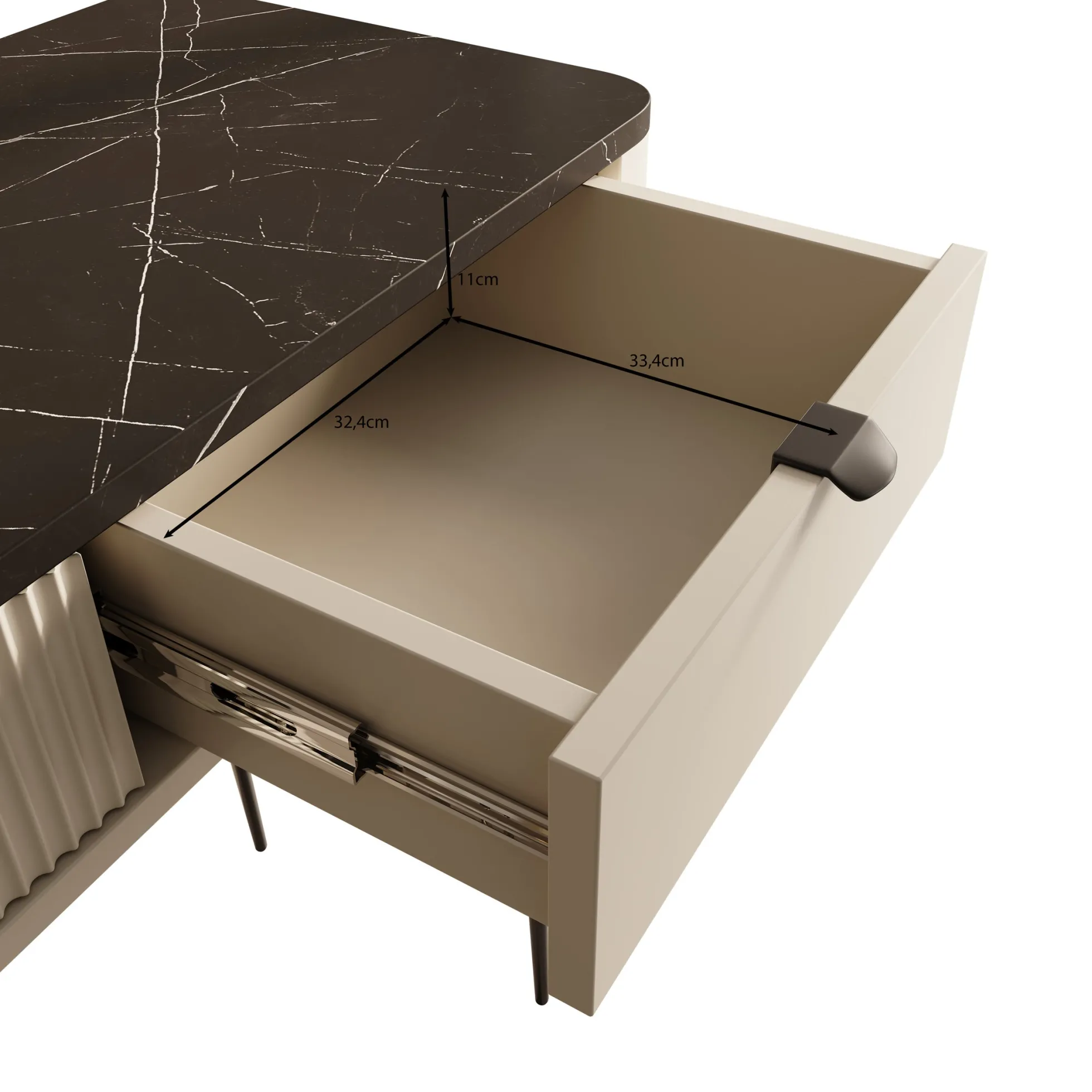 Mace - Kaptafel - Beige - 130x40 cm