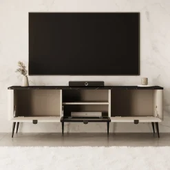 Mace - TV-Meubel - Beige - 160x40x52 cm