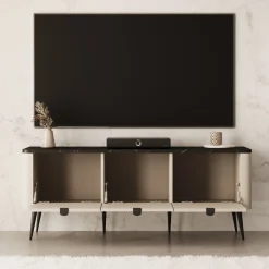 Mace - TV-Meubel - Beige - 130x40x52 cm
