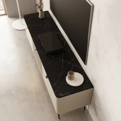 Mace - TV-Meubel met 3 deuren - Beige - 160x40x52 cm