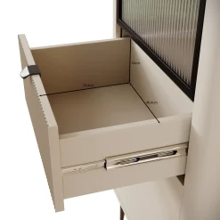 Mace - Vitrinekast - Beige - 60x40x191