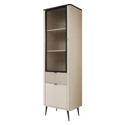 Mace - Vitrinekast - Beige - 60x40x191
