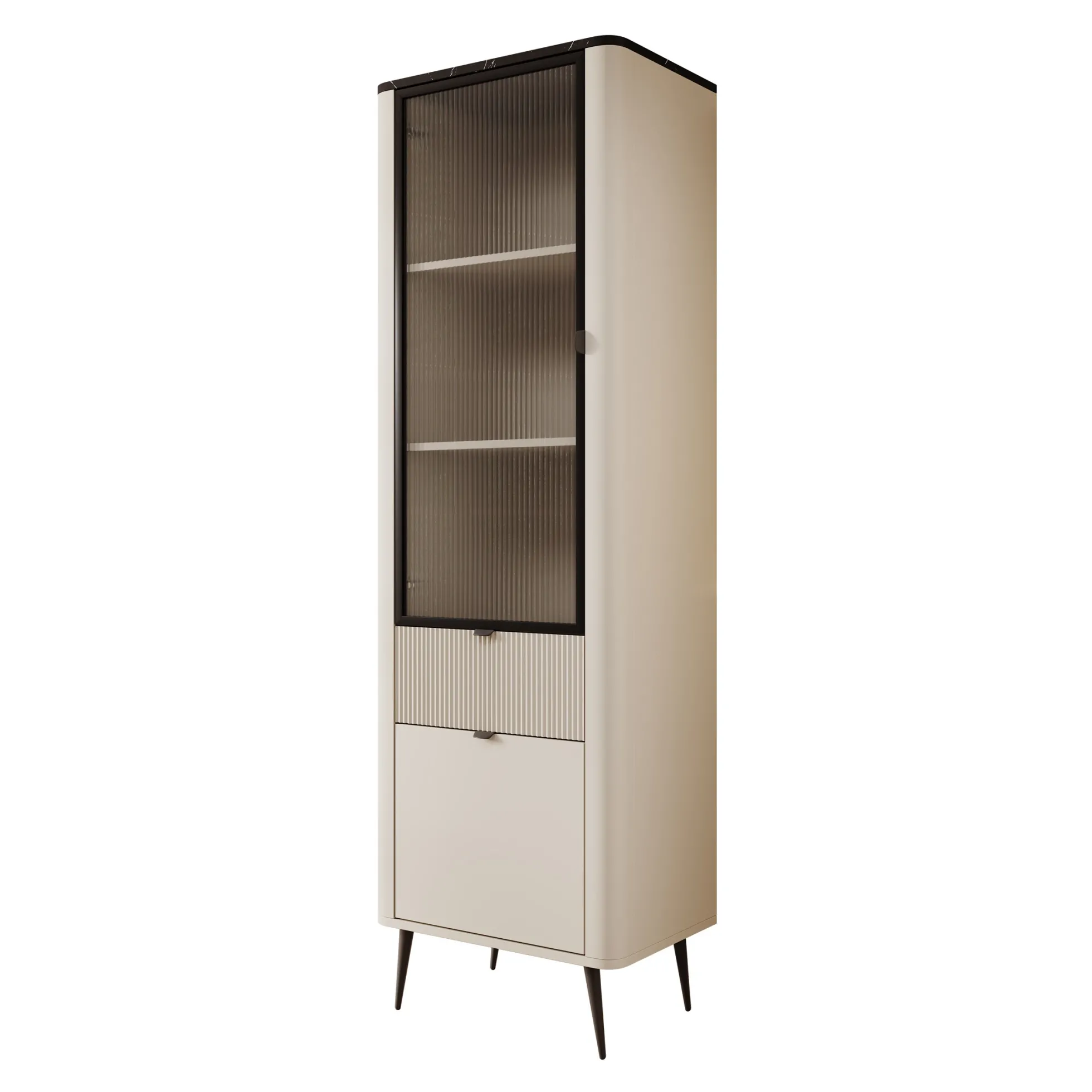Mace - Vitrinekast - Beige - 60x40x191
