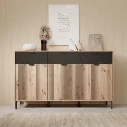 Malaika - Dressoir - Eikenpatroon - 157x40x93 cm