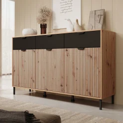 Malaika - Dressoir - Eikenpatroon - 157x40x93 cm