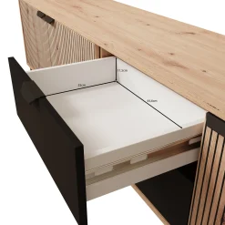 Malaika - TV-Meubel - Eiken - 208x40x54 cm