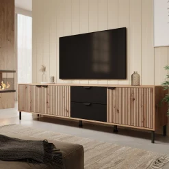 Malaika - TV-Meubel - Eiken - 208x40x54 cm
