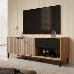 Malaika - TV-Meubel - Eiken - 151x40x54 cm